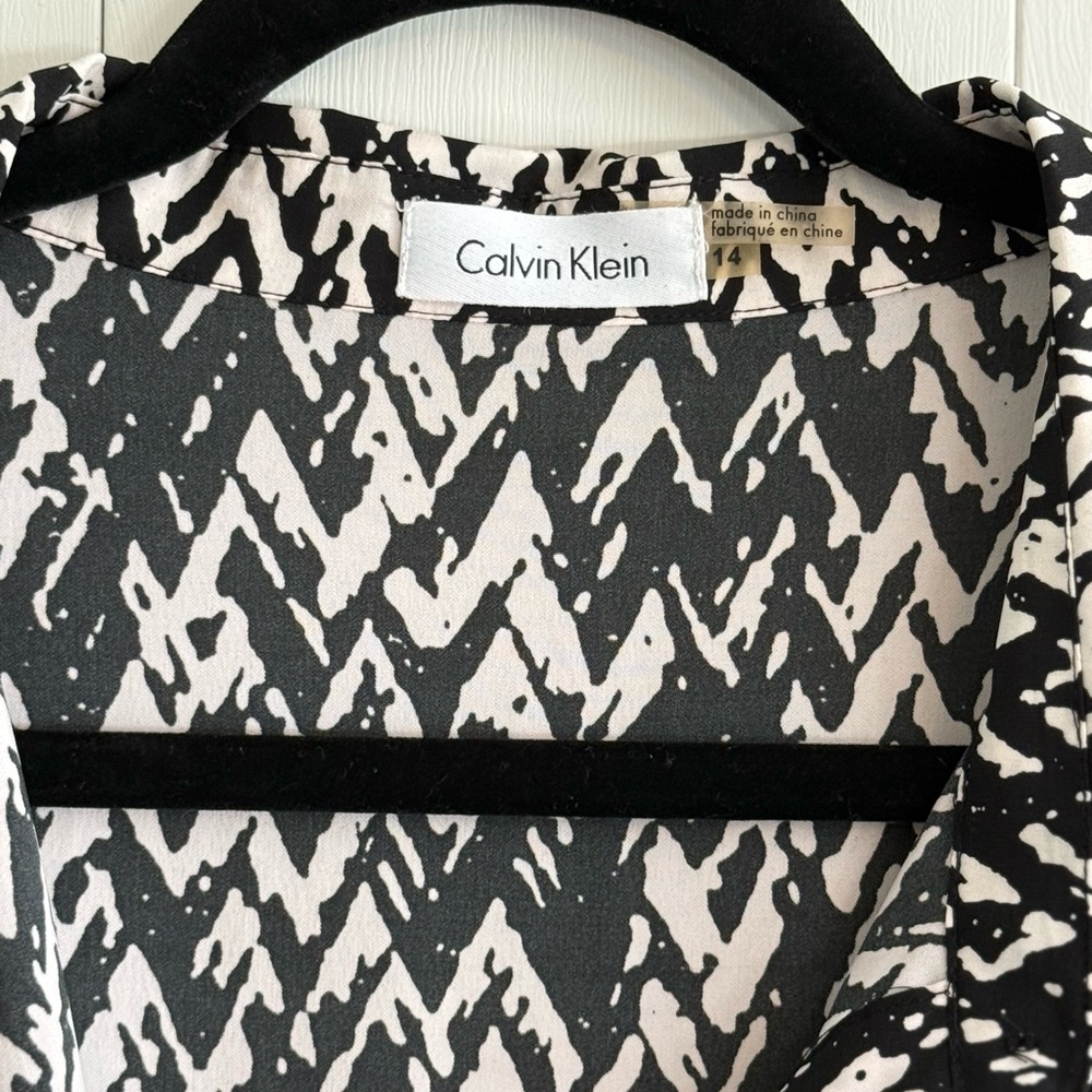 Calvin Klein Monochrome Zigzag Dress